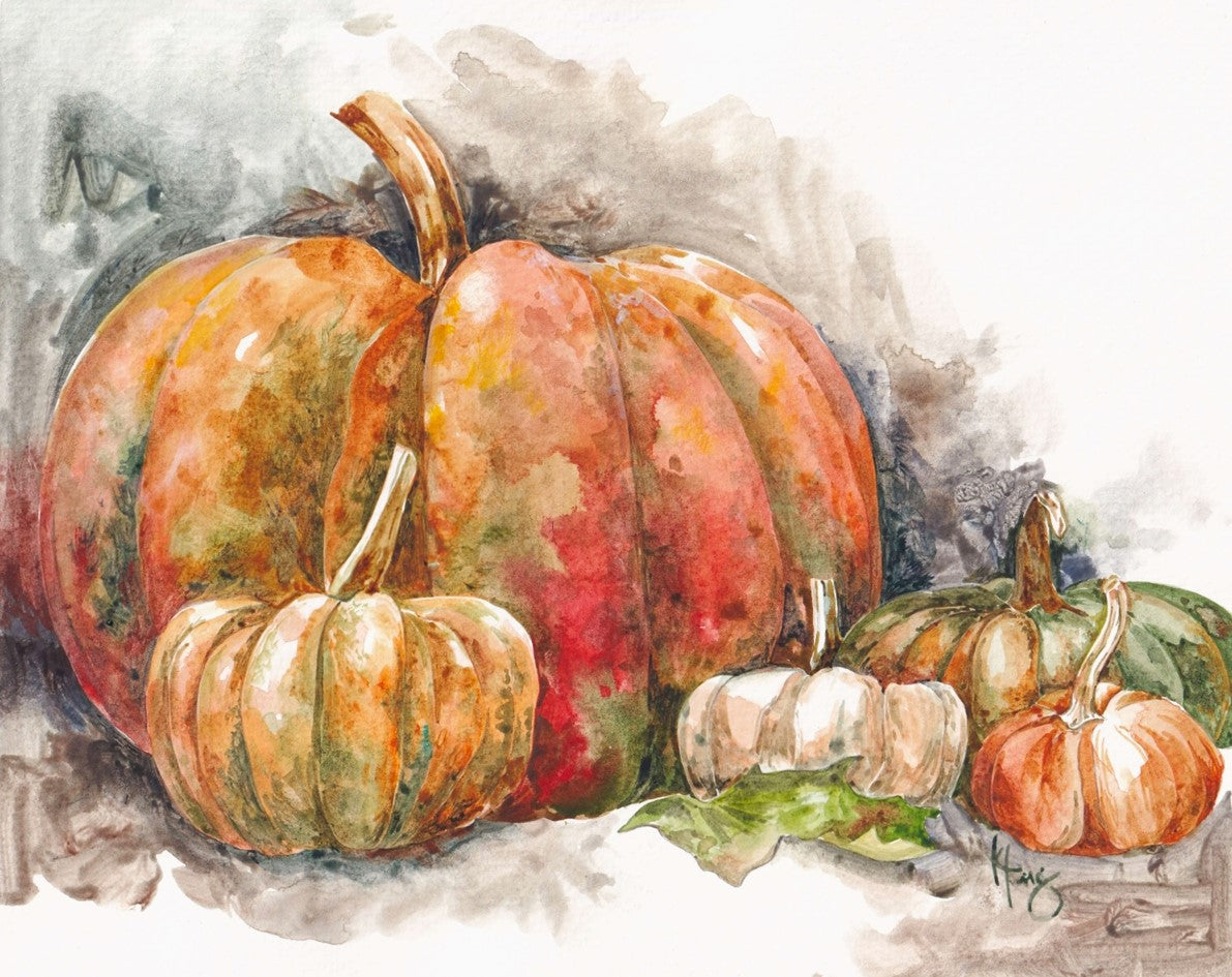Pumpkins - Watercolor Original