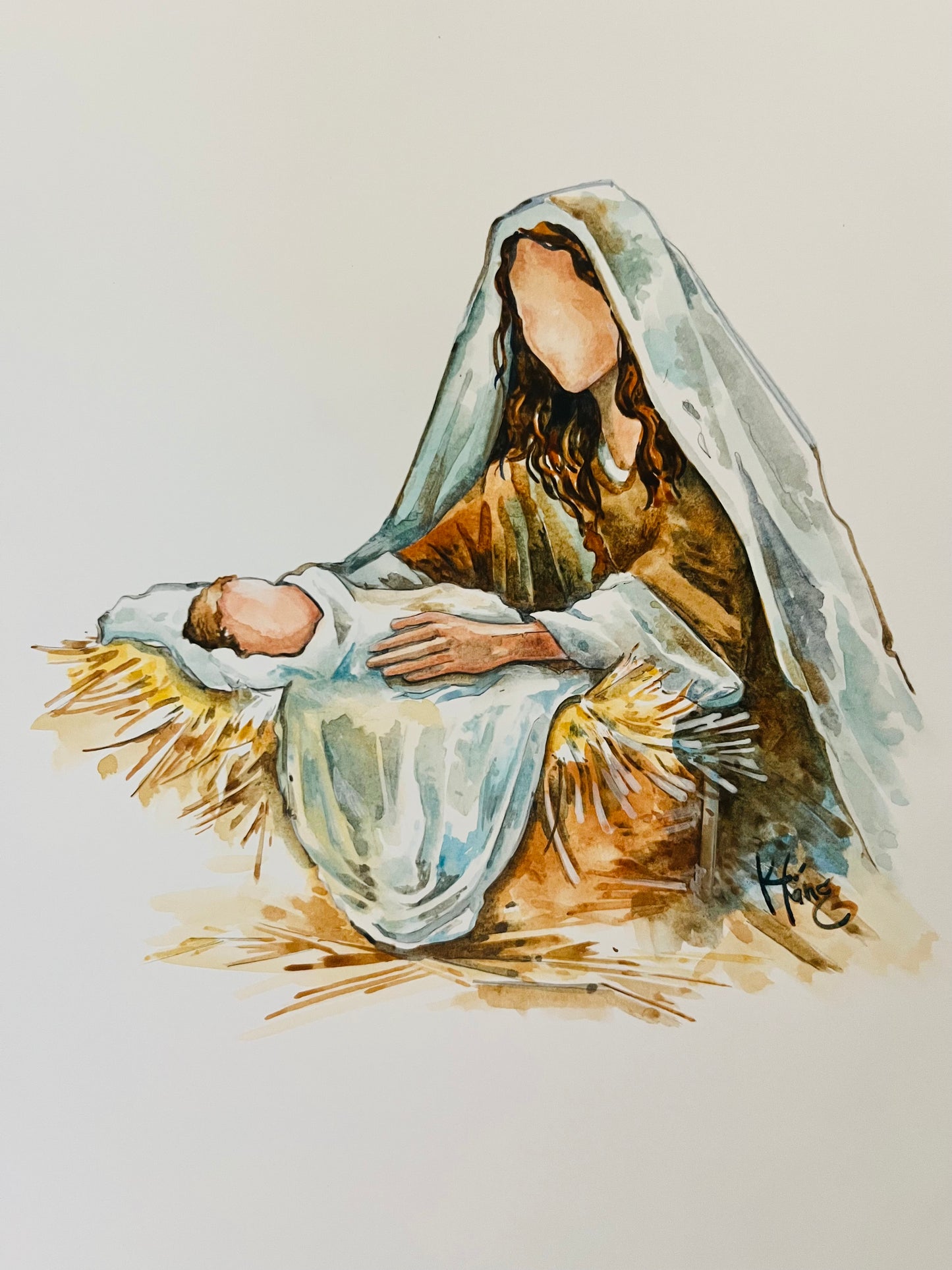 Holy Night - Watercolor Original
