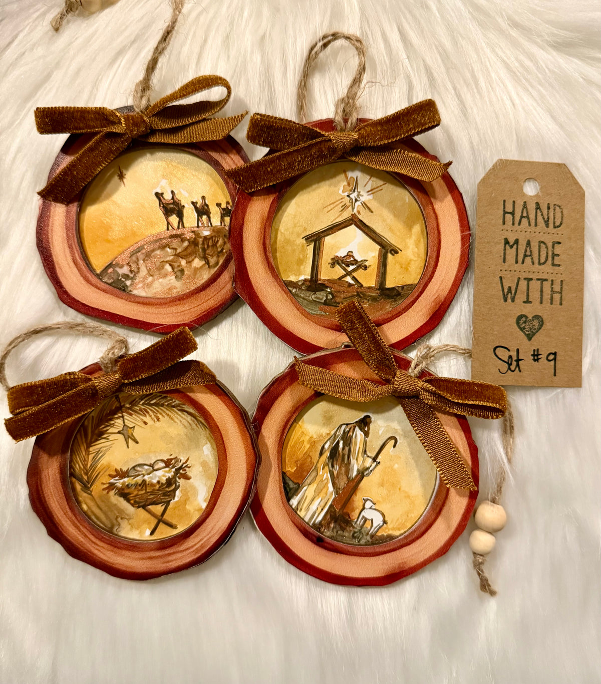 Set #9 - Nativity (4 ornaments)