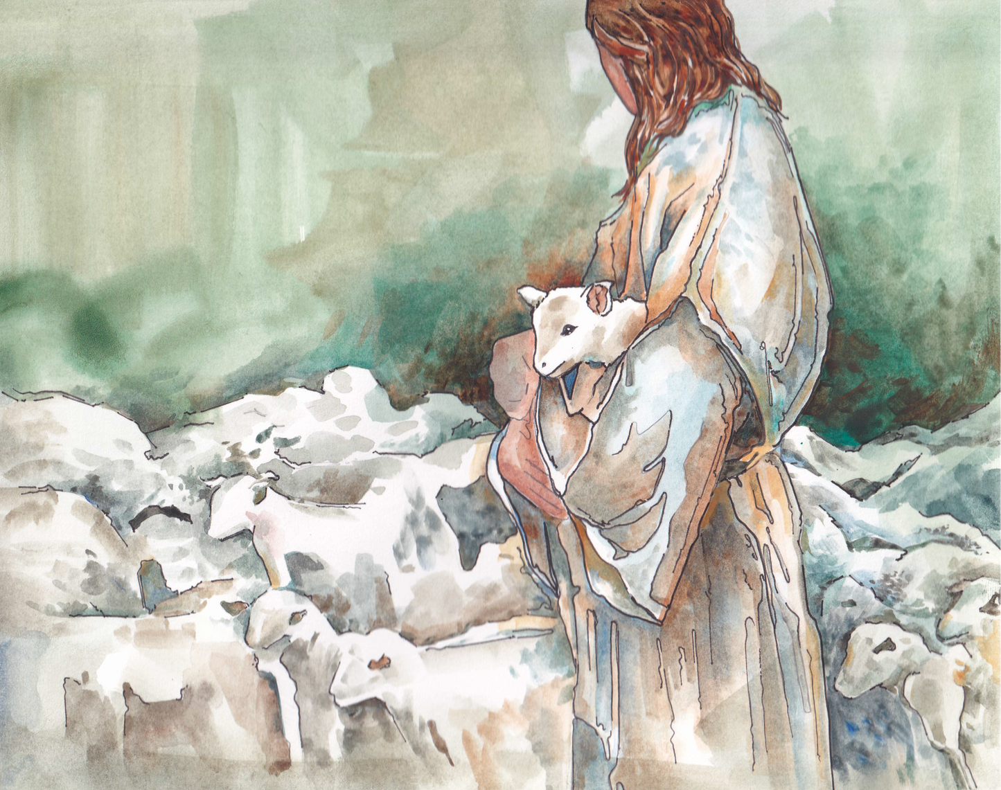One - Watercolor Original
