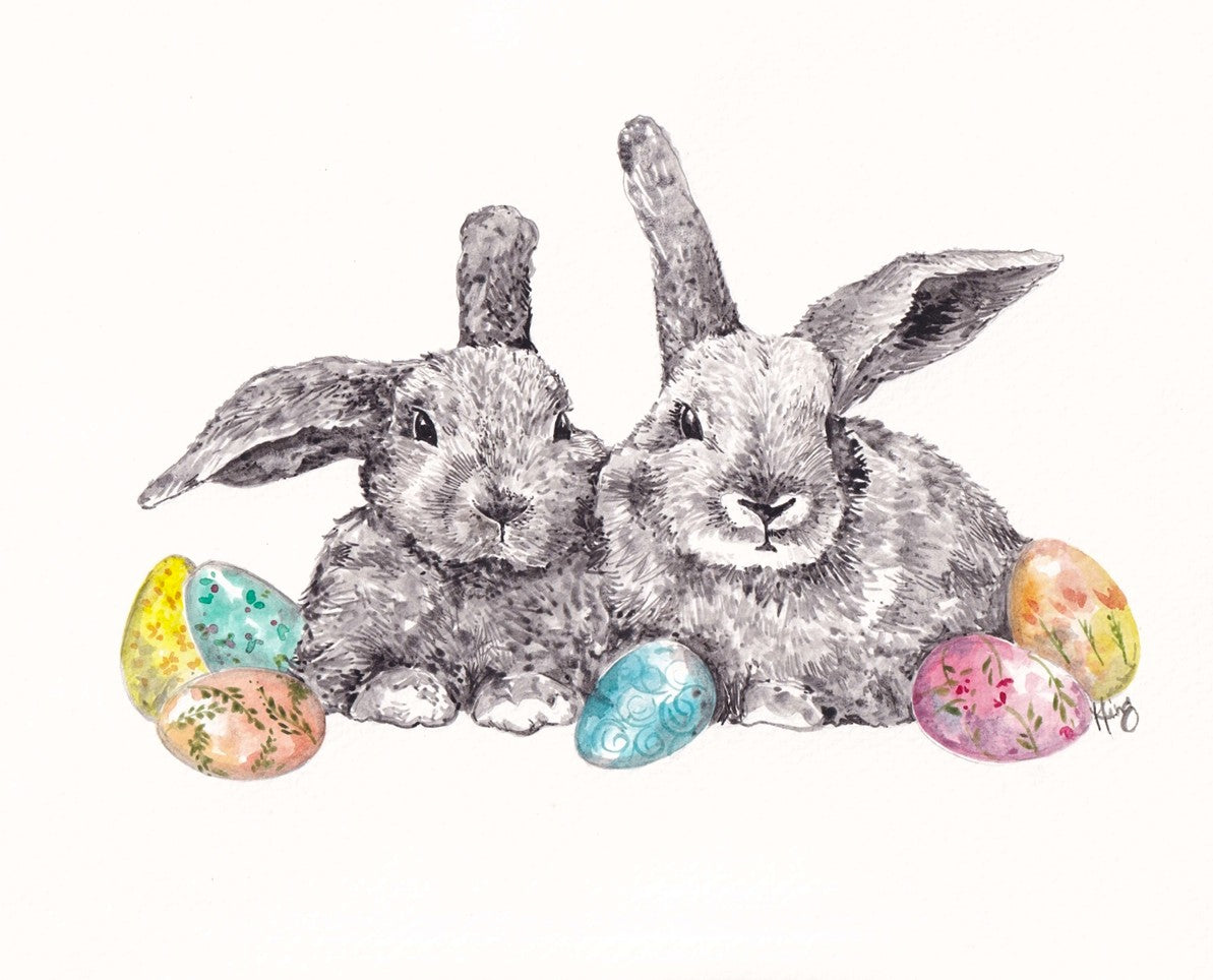 Easter Bunnies - Fine Art Print