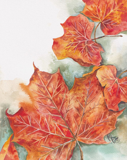 Falling Leaves - Watercolor Original