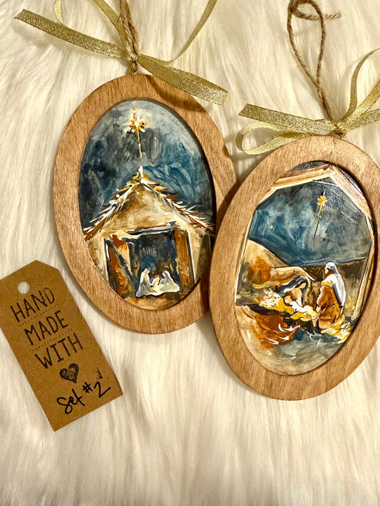 Set #2 - Nativity (2 ornaments)