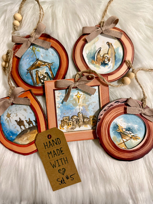 Set #5 - Nativity (5 ornaments)