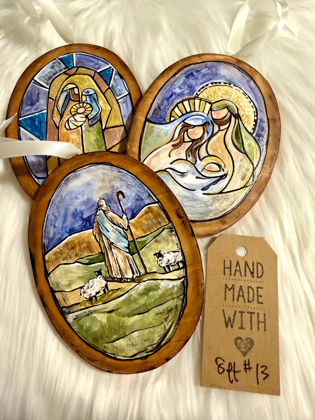 Set #13 - Nativity / Good Shepherd (3 ornaments)