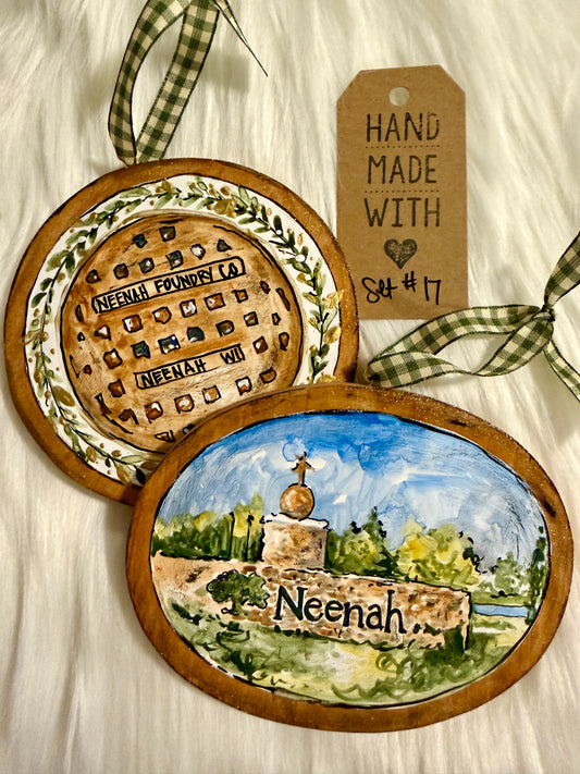 Set #17 - Neenah Foundry & Statue (2 ornaments)