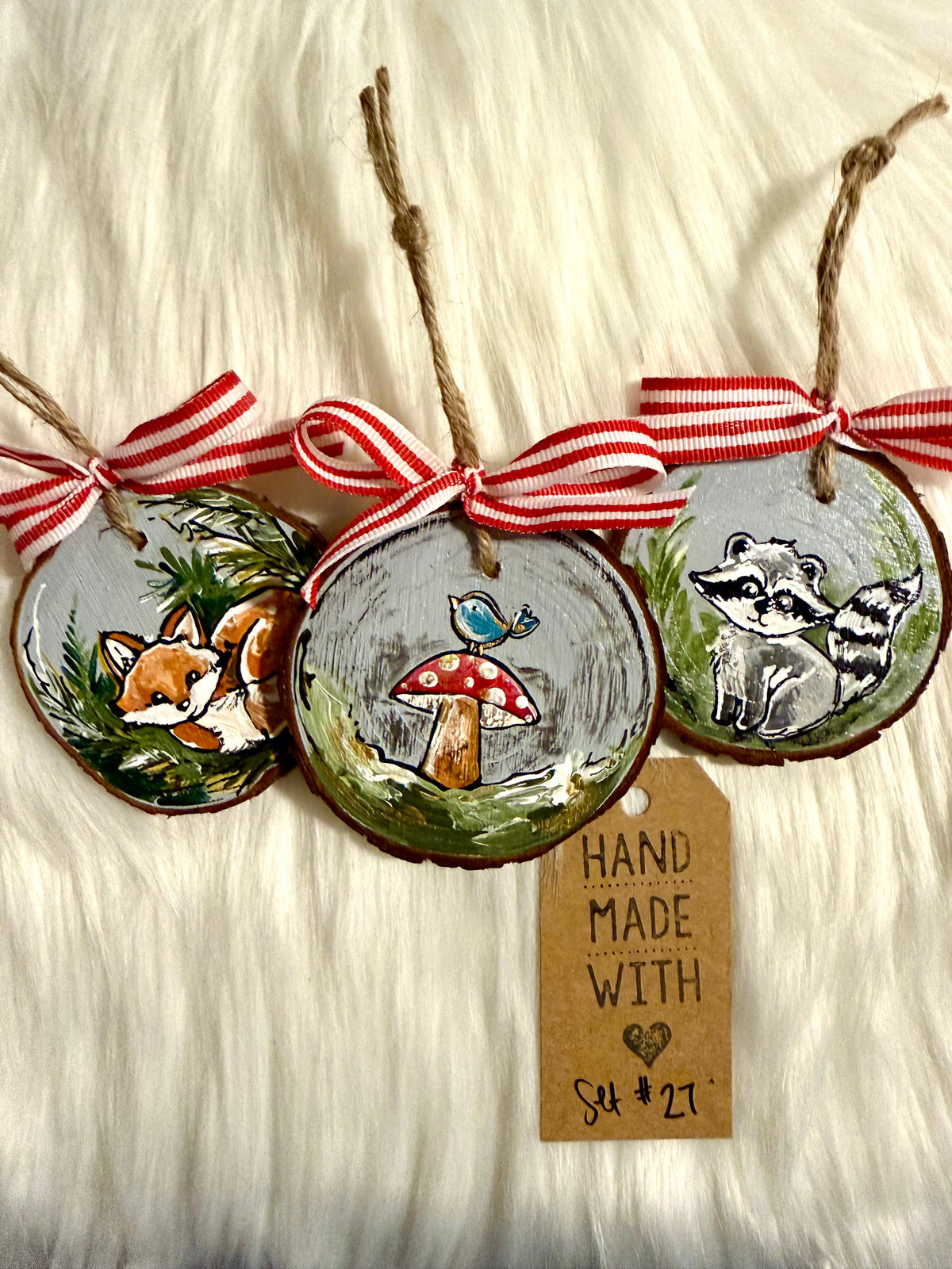 Set #27 - Woodland Creatures (3 ornaments)