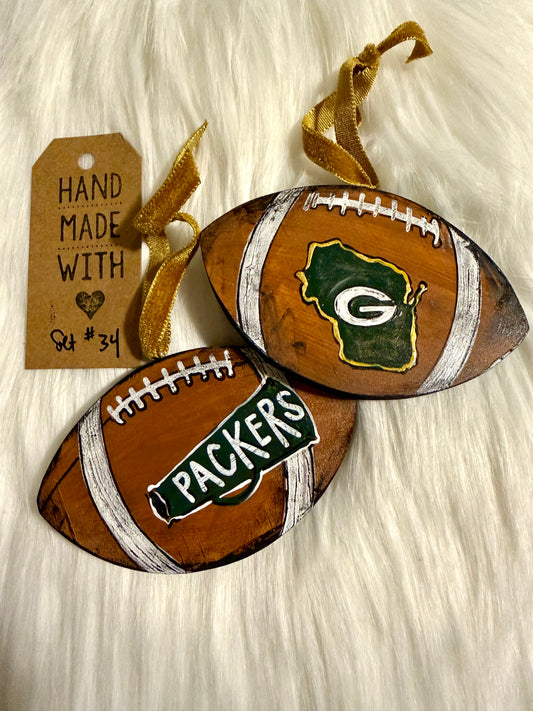 Set #34 - Packers (2 ornaments)