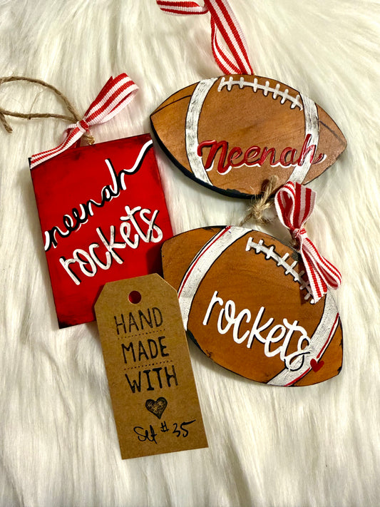 Set #35 - Rockets Football (3 ornaments)