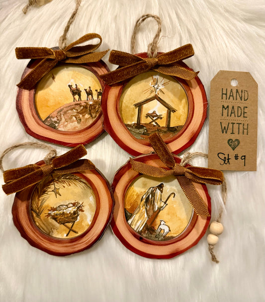 Set #9 - Nativity (4 ornaments)