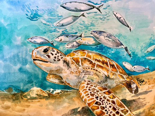 Sea Turtle - Watercolor Original