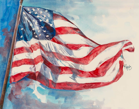 Stars and Stripes - Watercolor Original