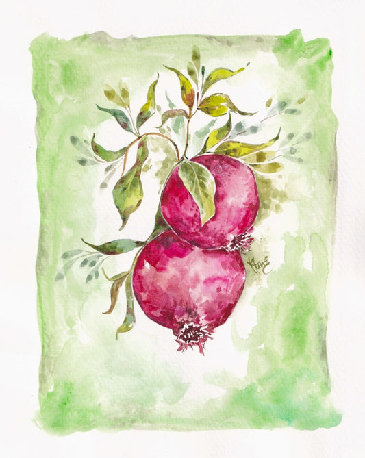 Pomegranates - Watercolor Original