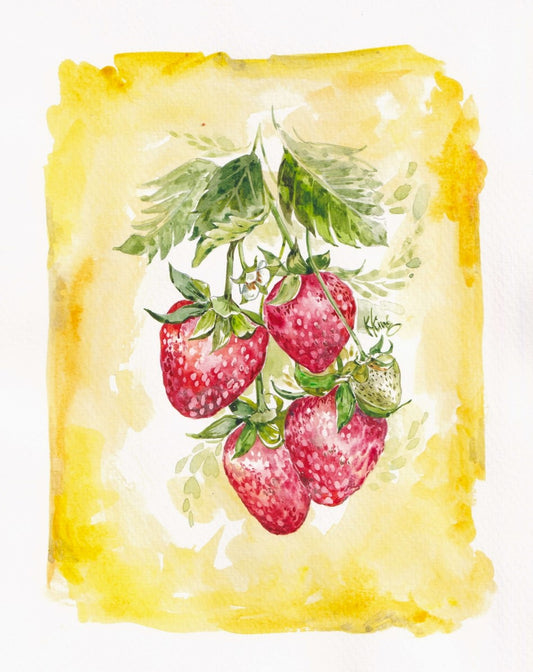 Strawberries - Watercolor Original