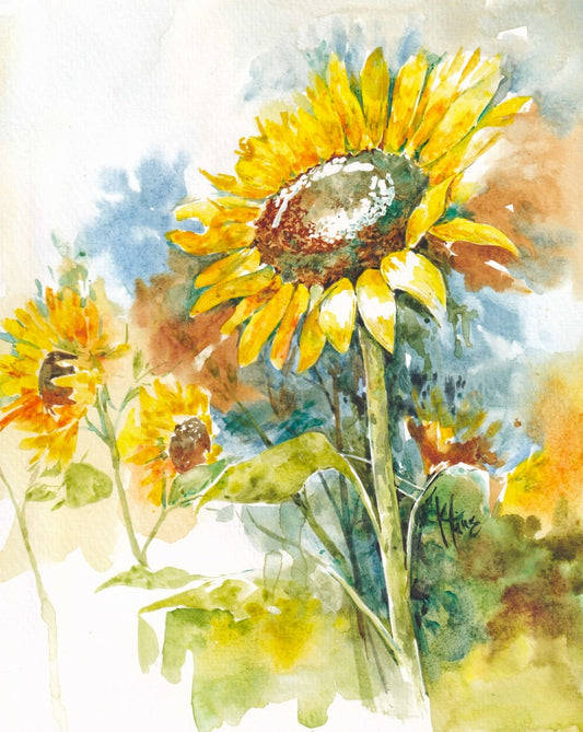 Sunflower #2 - Watercolor Original