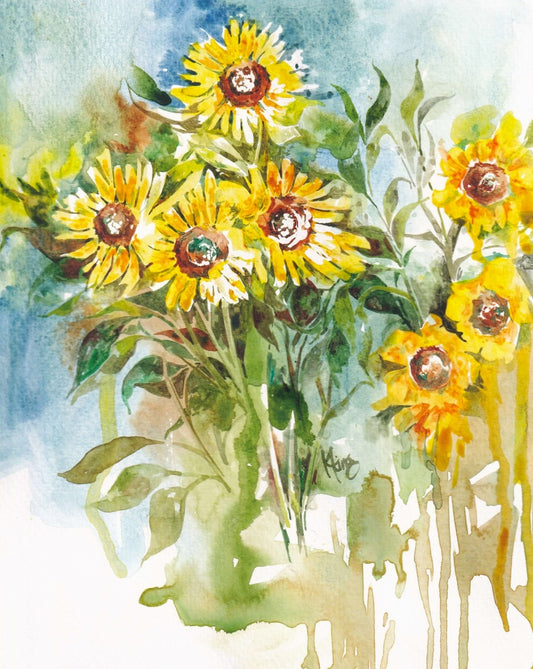 Sunflowers - Watercolor Original